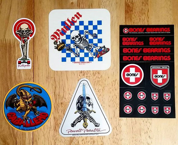 A few Powell Peralta Stickers back in stock, along with the new Tucking Skeleton!