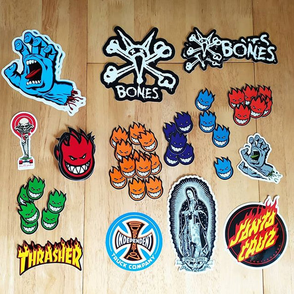 Stickers back in from Spitfire, Powell, Thrasher, Santa Cruz and more