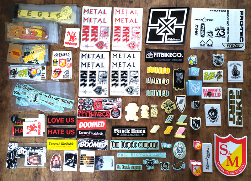 Lots of top brand BMX Stickers just added - S&M, FBM, United, Bicycle Union, Doomed, Metal