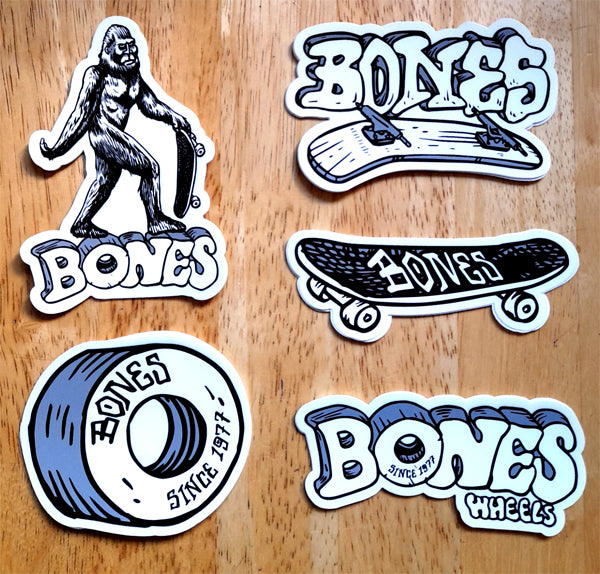 Brand New Bones Wheels Skateboard Stickers