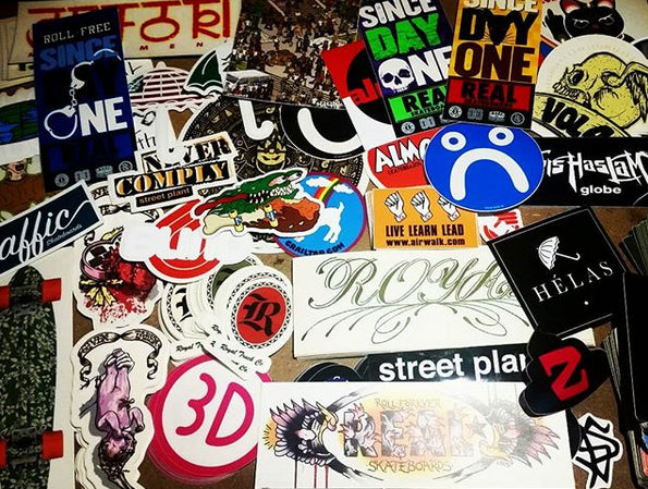 A load more skate stickers back in stock and most at reduced prices.
