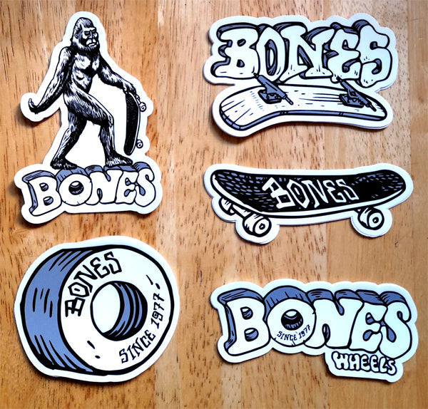 Brand New Bones Wheels Skateboard Stickers