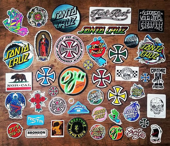 New Stickers from Santa Cruz, OJ Wheels, Independent, Ricta, Bronson, Creature and Nor Cal.