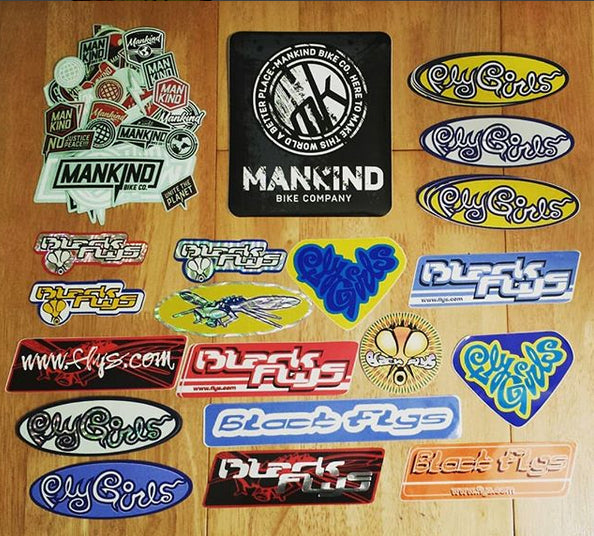 Mankind BMX & Black Flys Eyewear Stickers just added