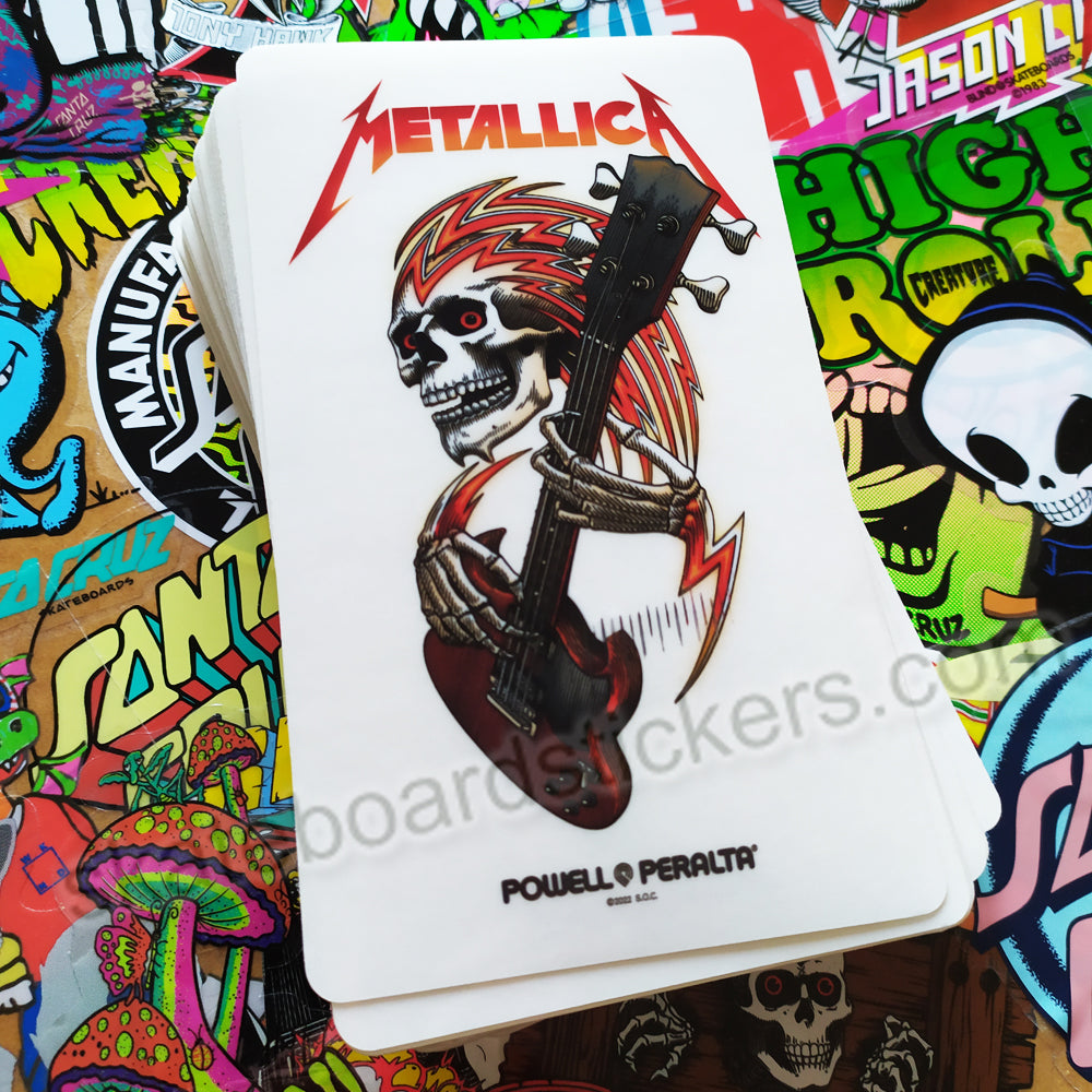 Powell Peralta X Metallica Skateboard Stickers New In!!