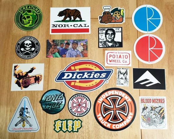 More skate stickers back in.