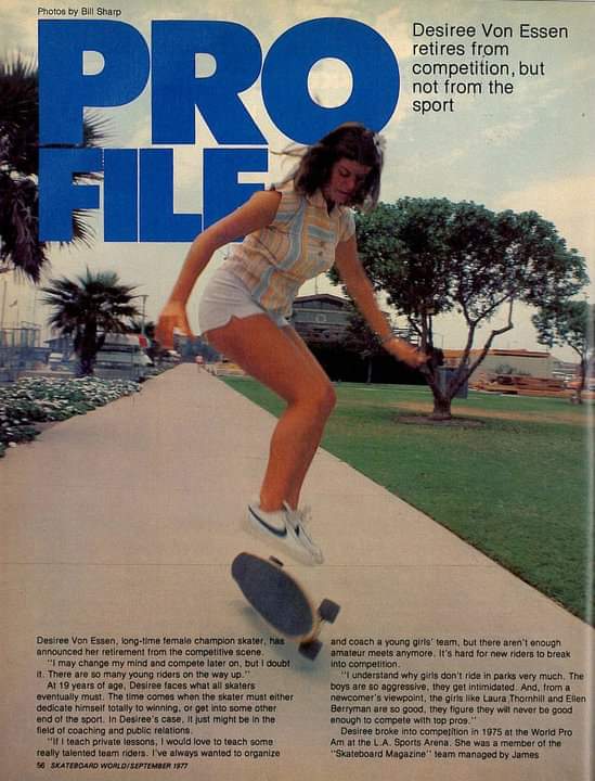 About Desiree Von Essen - Pro Skateboarder Profile, Biography and History