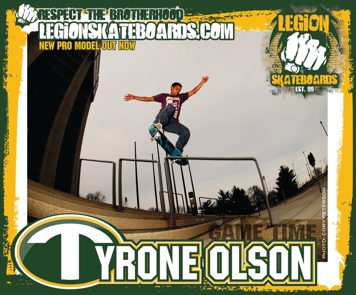 About Tyrone Olson - Pro Skateboarder Profile, Biography and History
