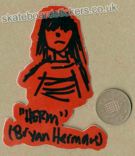 Baker - "Herm" (Bryan Herman) Skateboard Sticker