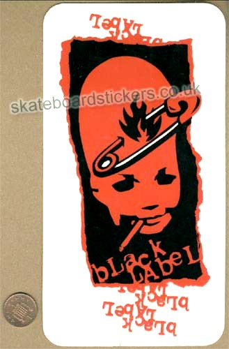 Black Label Skateboard Sticker