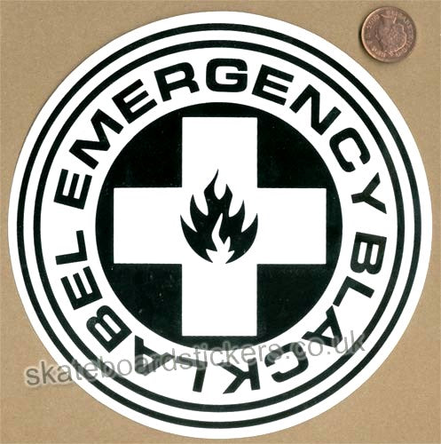 Black Label - Emergency Skateboard Sticker