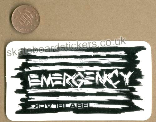 Black Label - Emergency Skateboard Sticker