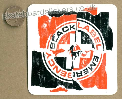 Black Label - Emergency Skateboard Sticker