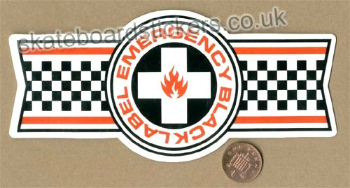 Black Label - Emergency Skateboard Sticker