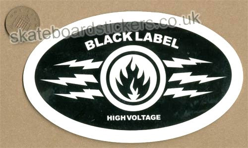 Black Label - High Voltage Skateboard Sticker
