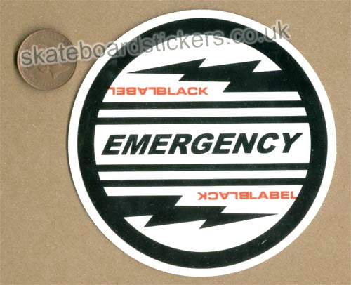 Black Label - Emergency Skateboard Sticker