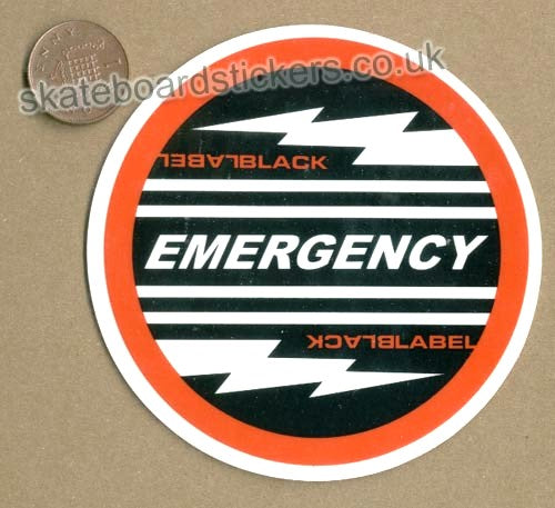 Black Label - Emergency Skateboard Sticker