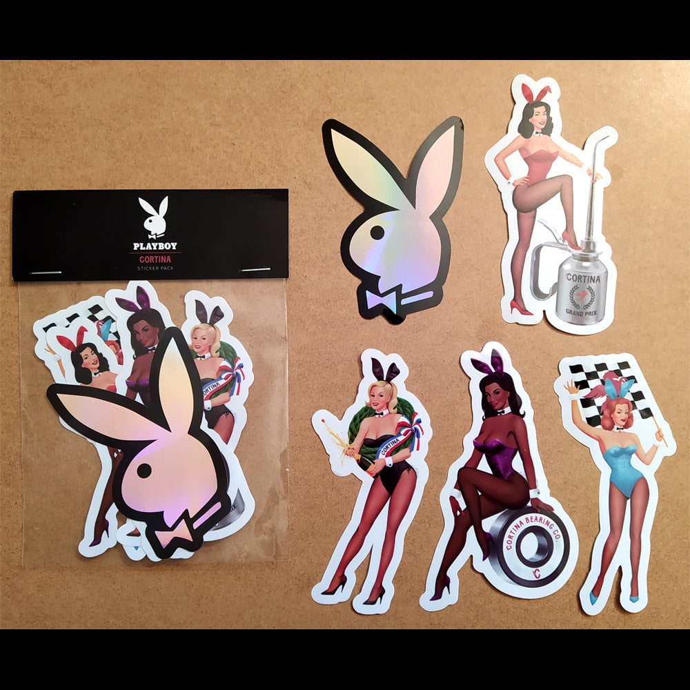 Cortina Skateboard Bearing Co. X Playboy Stickers New In!