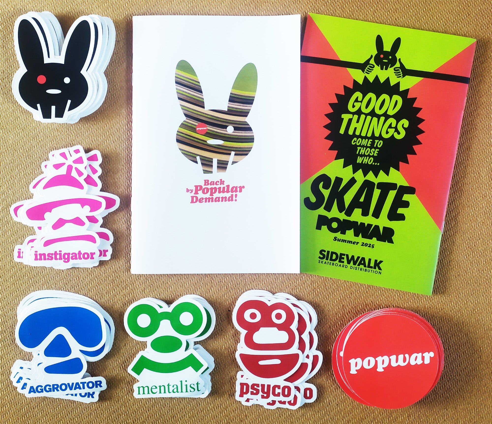 Brand New Popwar Stickers and Lookback Zines just added!