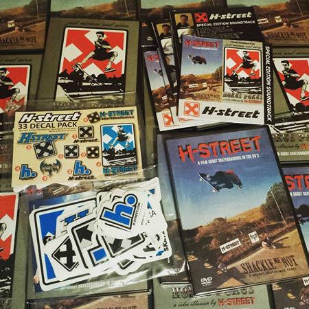 Loads of amazing H-Street Sticker Packs, DVDs and Soundtrack CDs