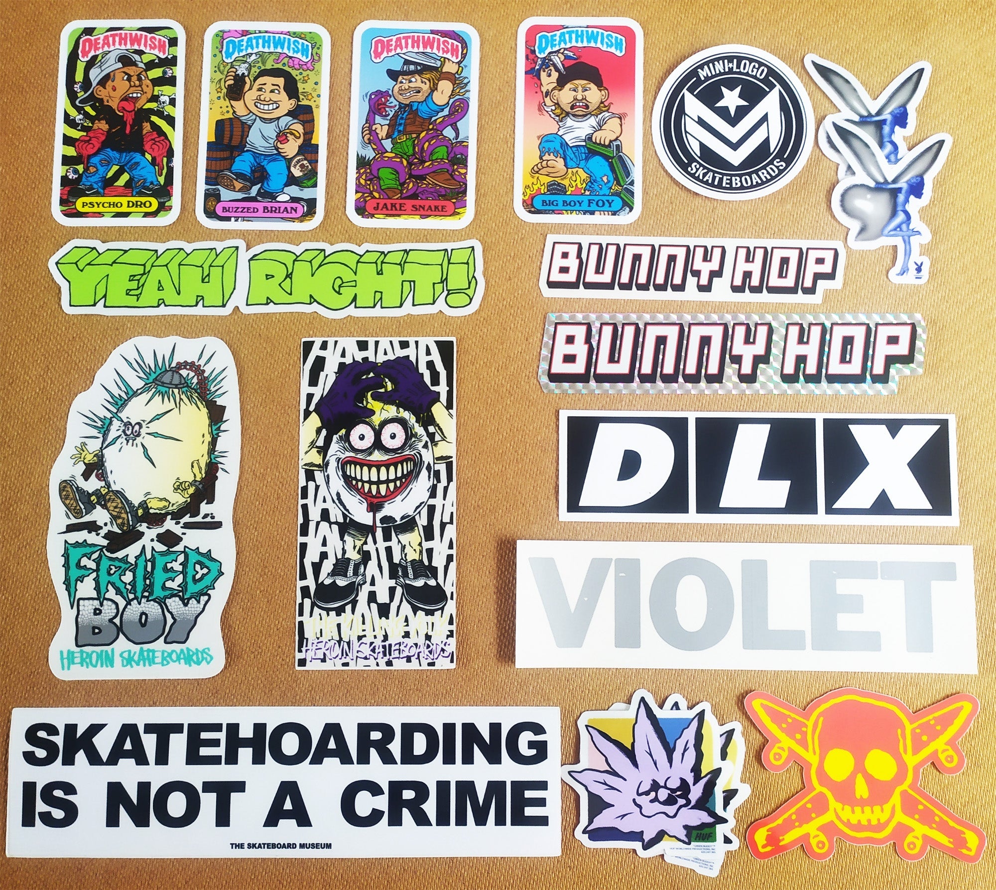 More Stickers just added from Deathwish, Heroin, Fourstar, HUF, DLX and more...