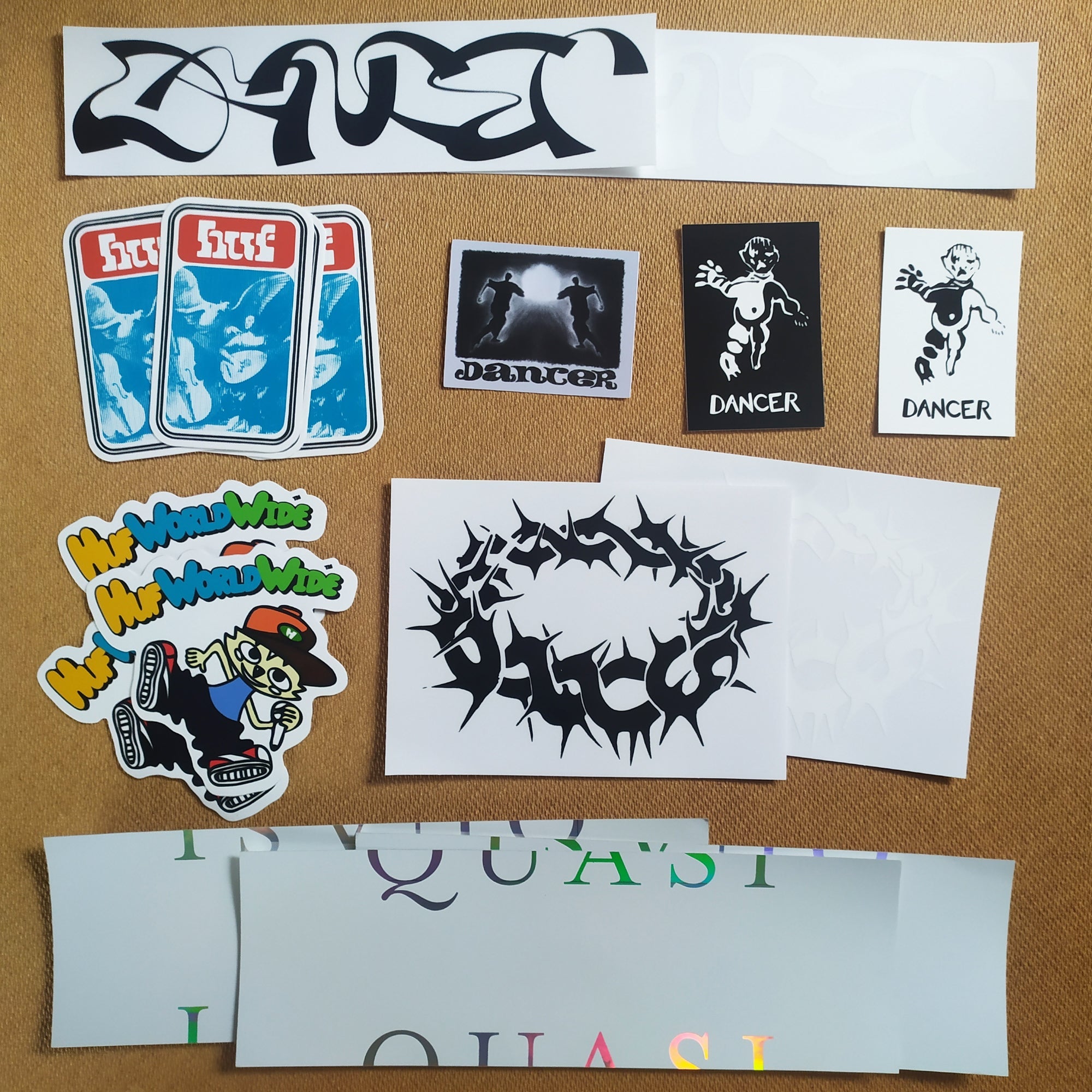 New stickers from Dancer, HUF & Quasi just landed!