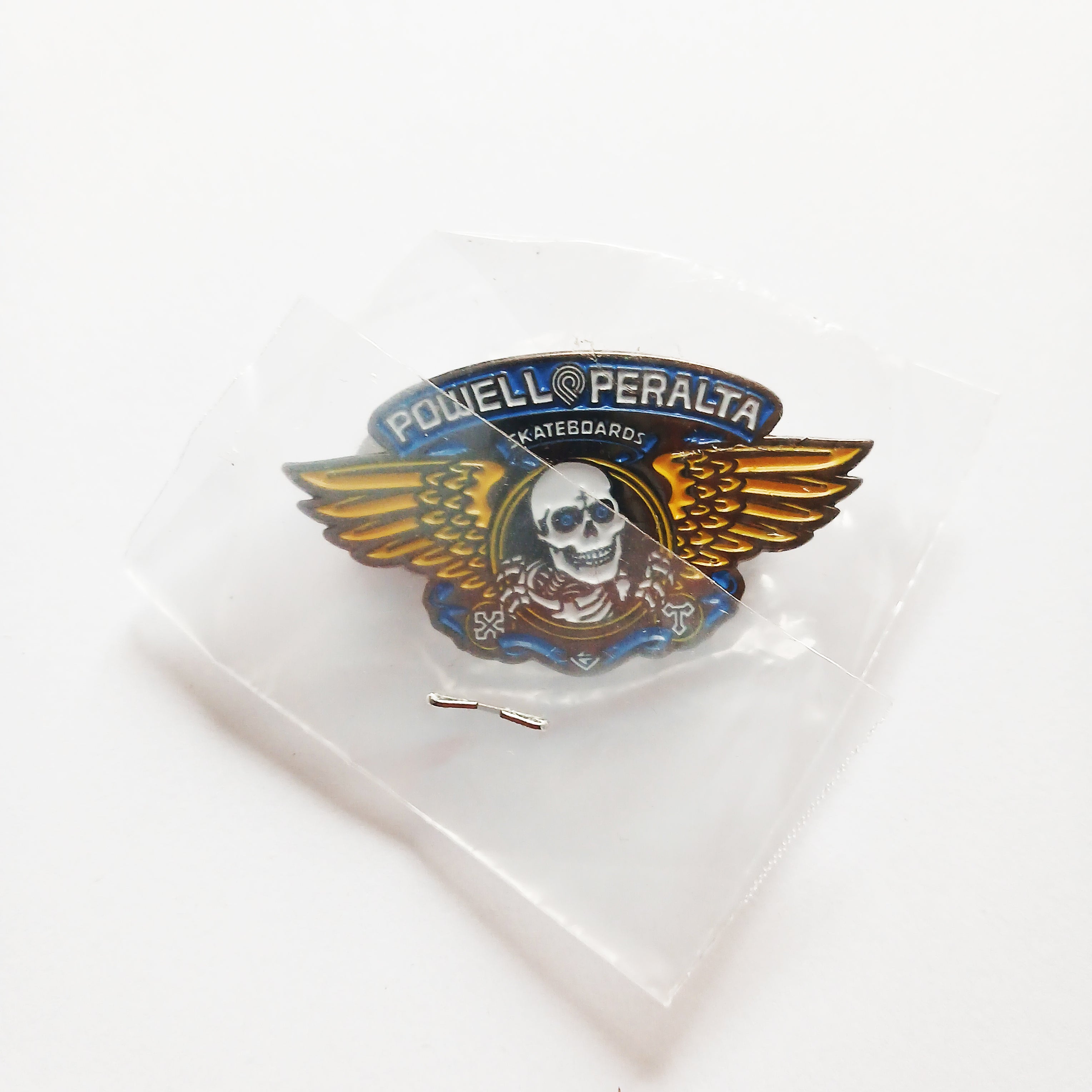 Powell Peralta, Bones Brigade - Blue Winged Ripper Lapel Pin - SkateboardStickers.com