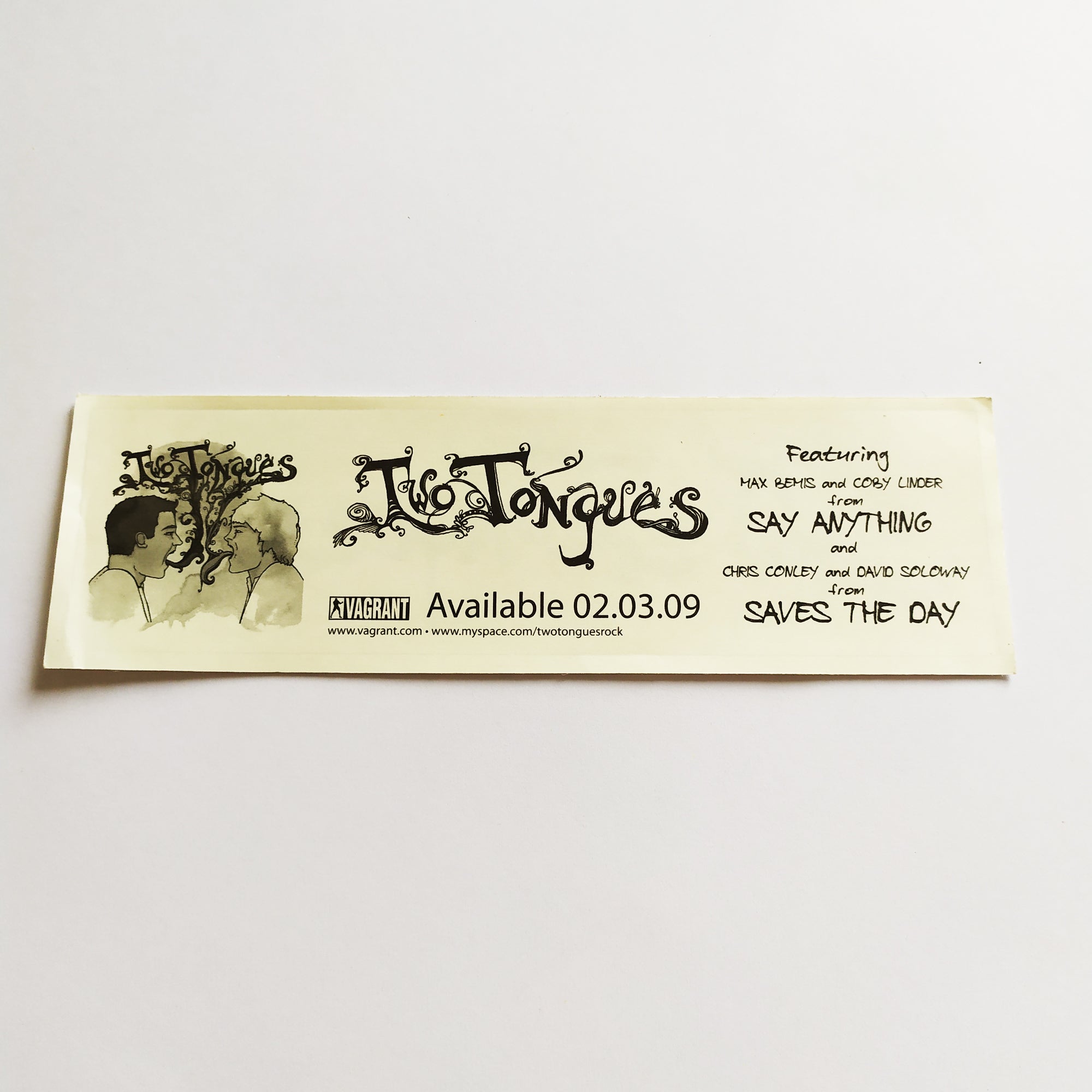 Two Tongues Music Sticker - SkateboardStickers.com