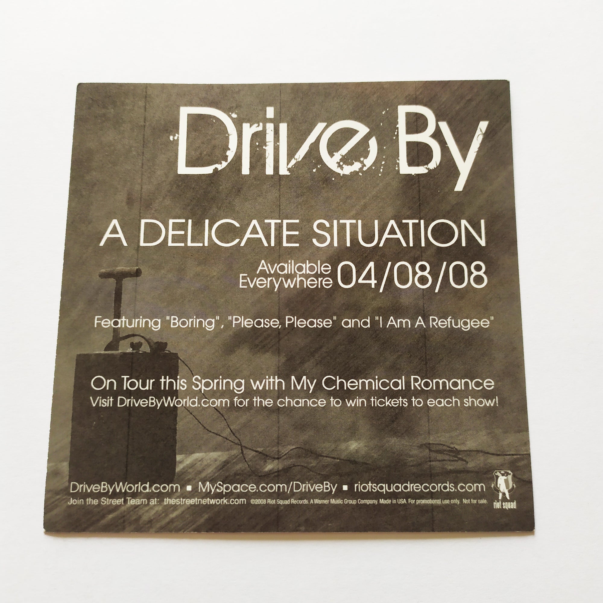 Drive By - A Delicate Situation Music Sticker - SkateboardStickers.com