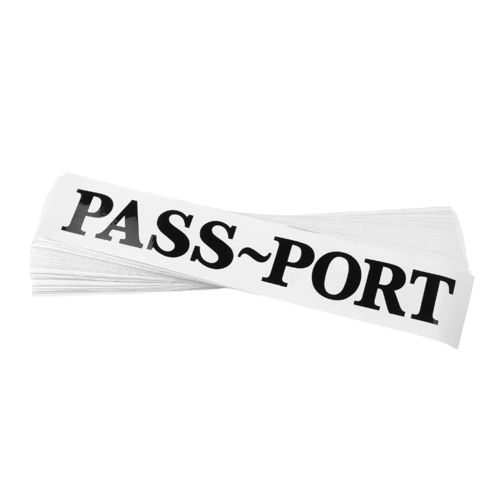 Pass~Port Sticker - Black - RUB ON STYLE DECAL