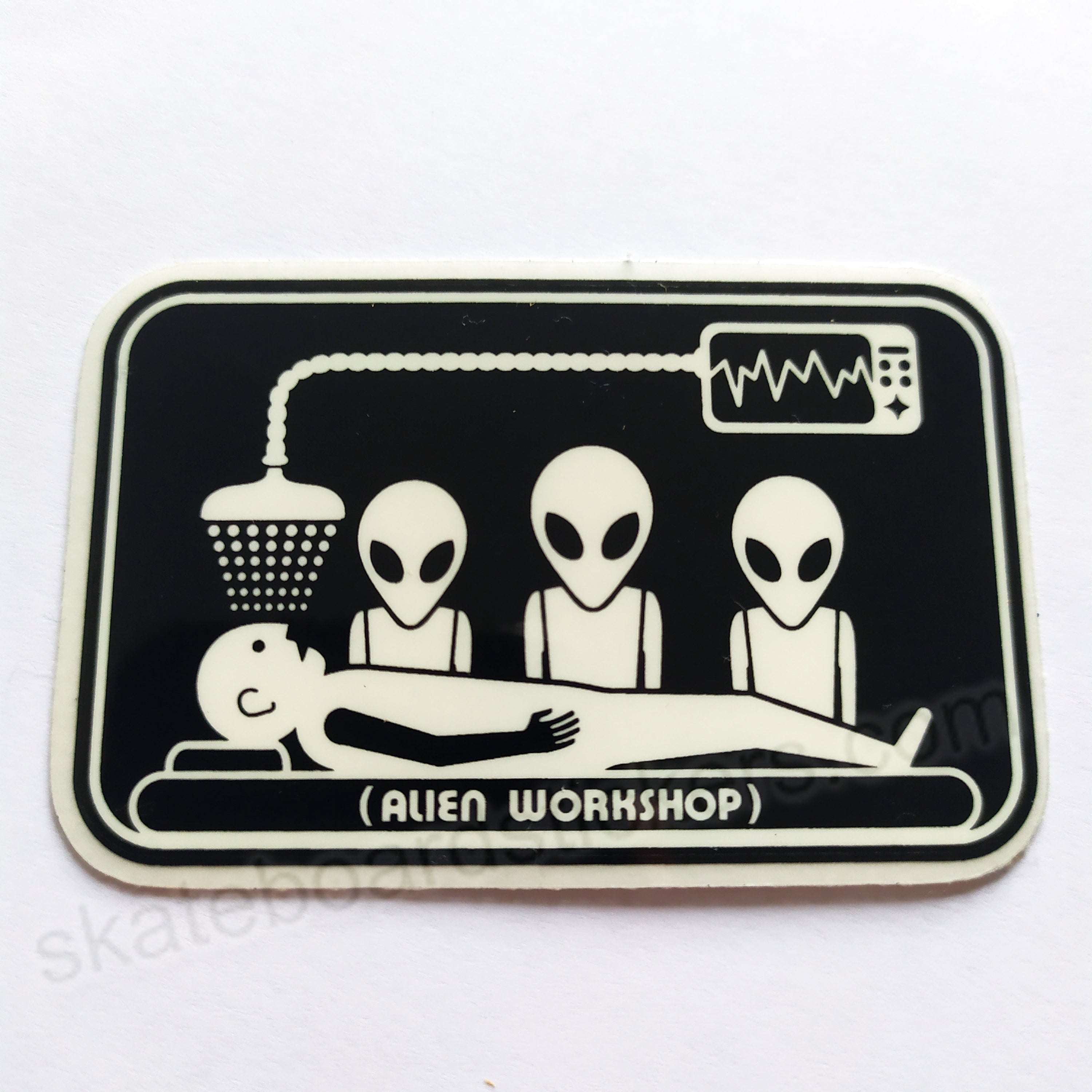 Alien Workshop Skateboard Sticker - Abduction - 7cm across approx - SkateboardStickers.com