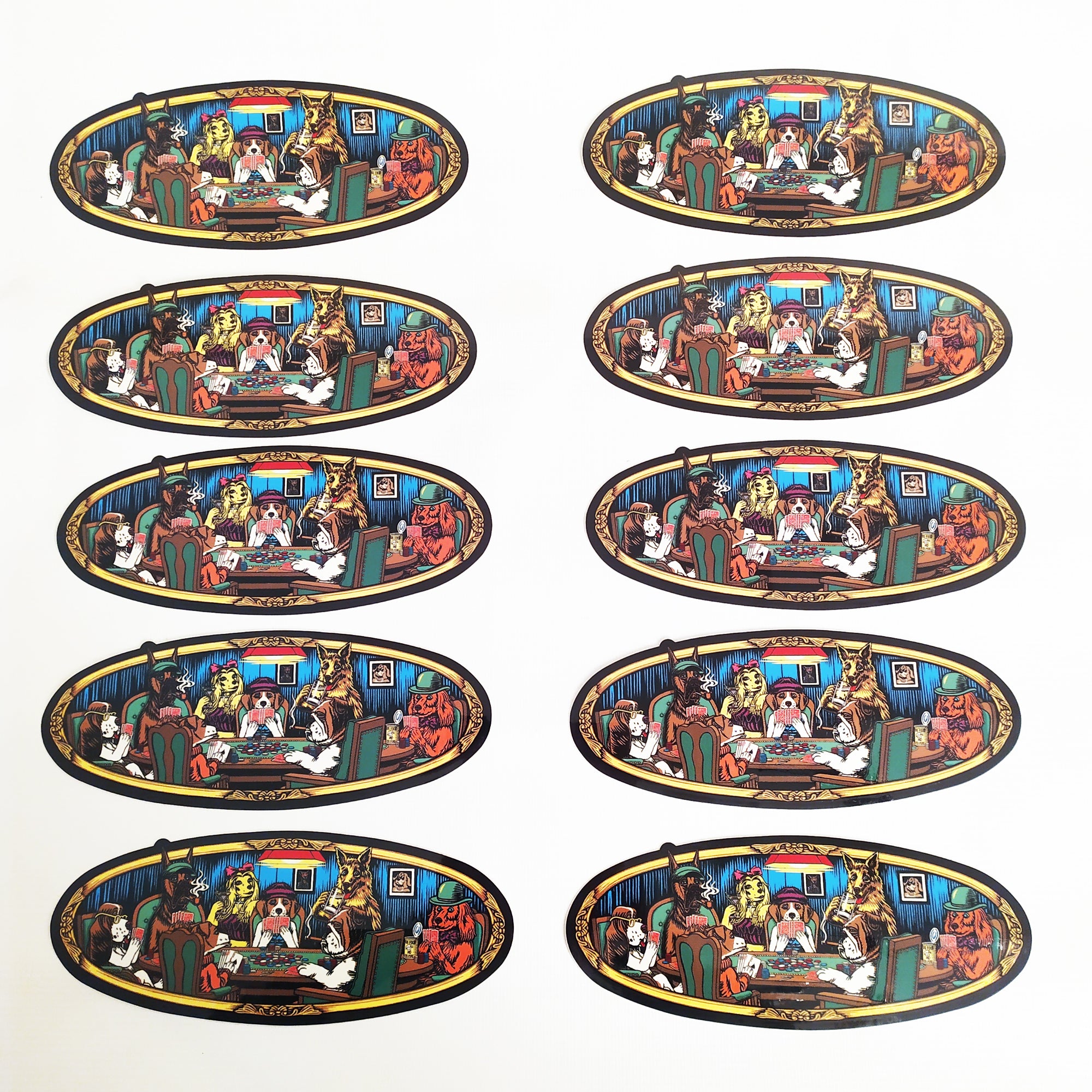 Almost Skateboards Mullen Dog Poker Sticker Pack Bundle - SkateboardStickers.com