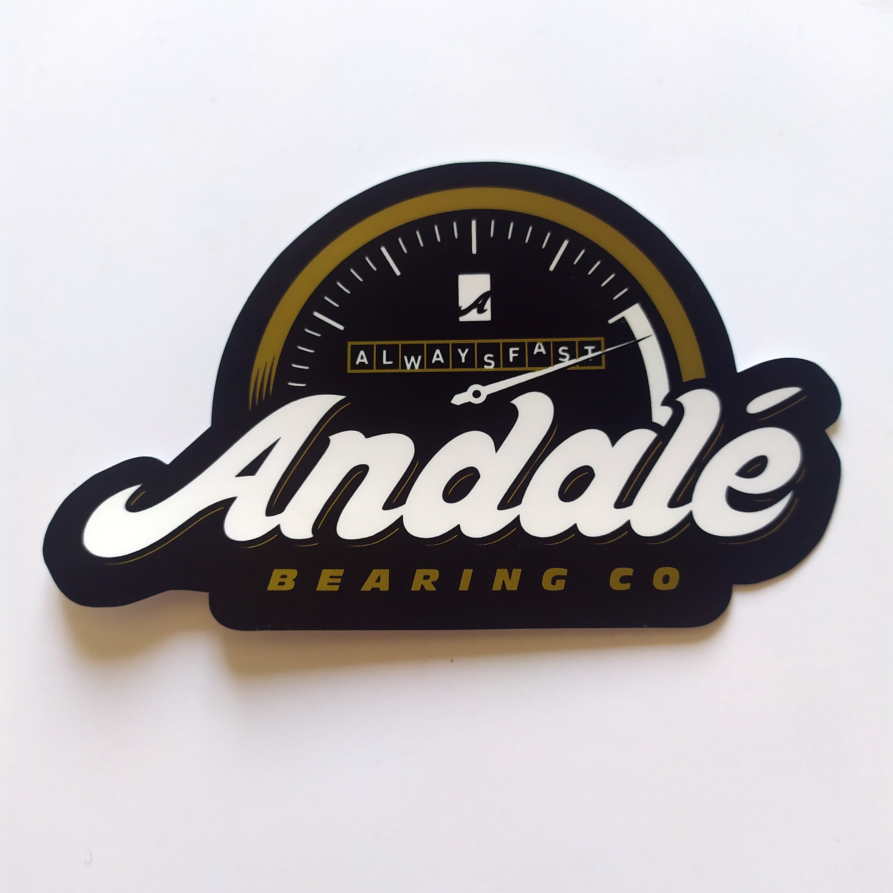 Andale Bearings Skateboard Sticker - "Always Fast" - 10.5cm across approx - SkateboardStickers.com