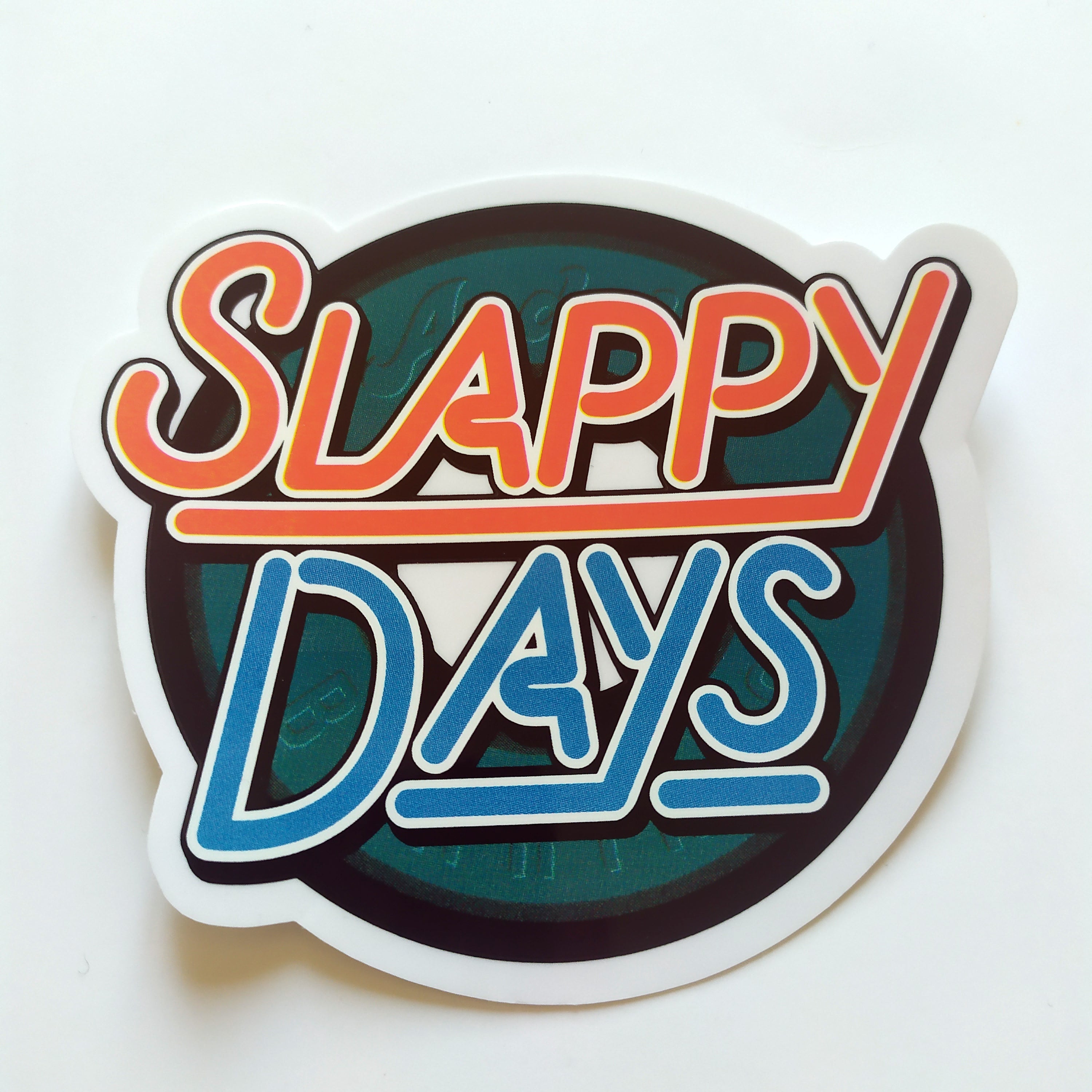 Andale Bearings Skateboard Sticker - "Slappy Days" - 9.5cm across approx - SkateboardStickers.com