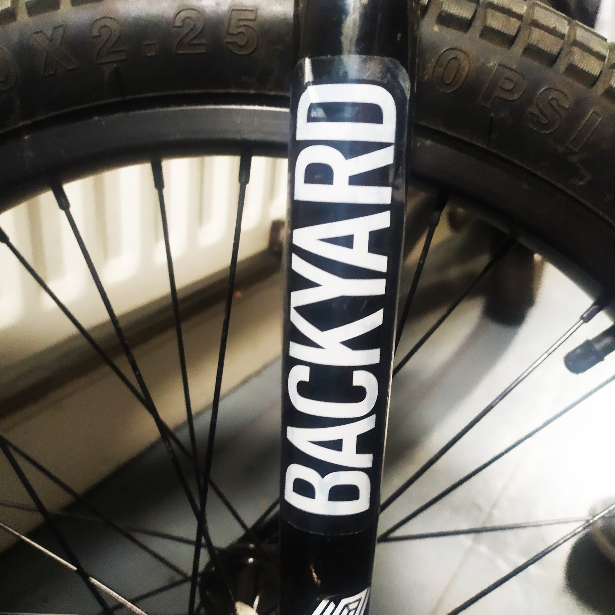 Backyard Jam BMX Sticker / Decal - black outline logo - SkateboardStickers.com