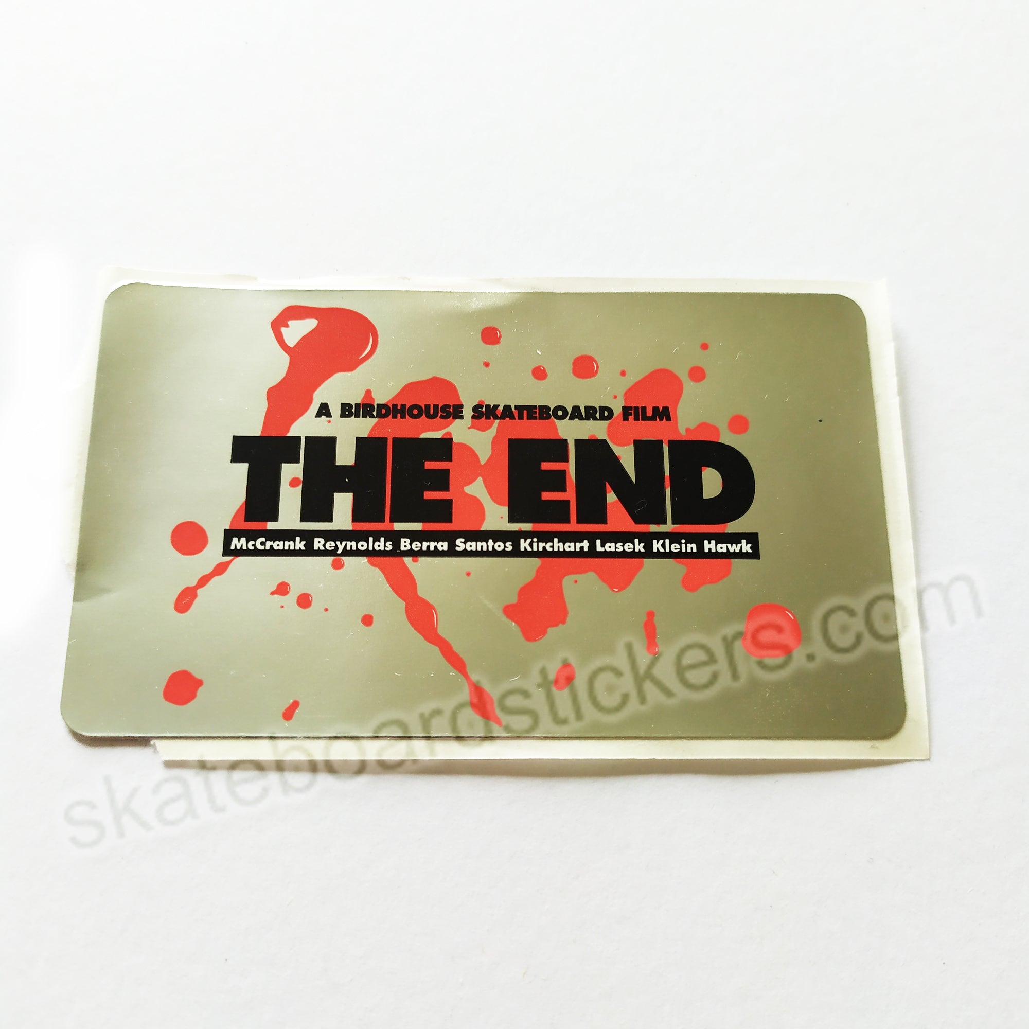 Birdhouse Skateboards "The End" Sticker (actual video label!) - SkateboardStickers.com