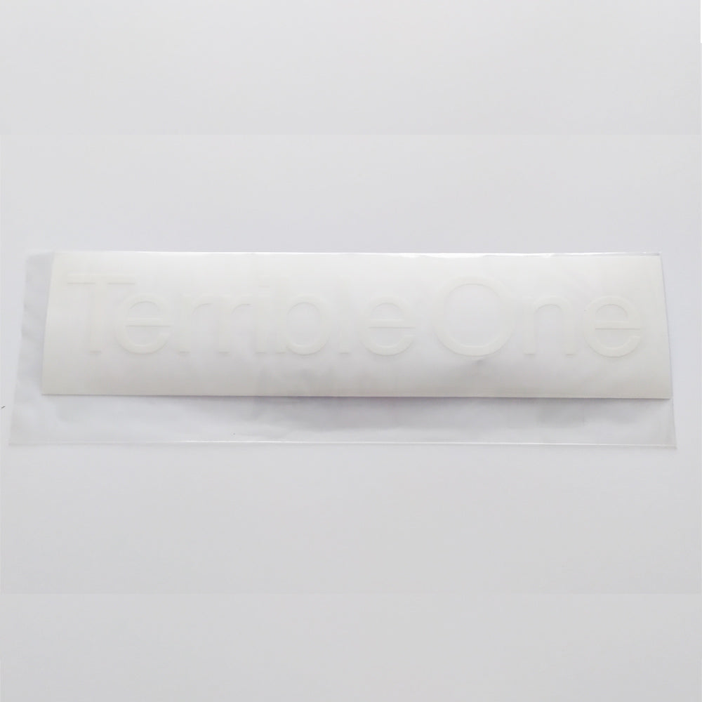 T1 Barcode Die Cut BMX Sticker - White