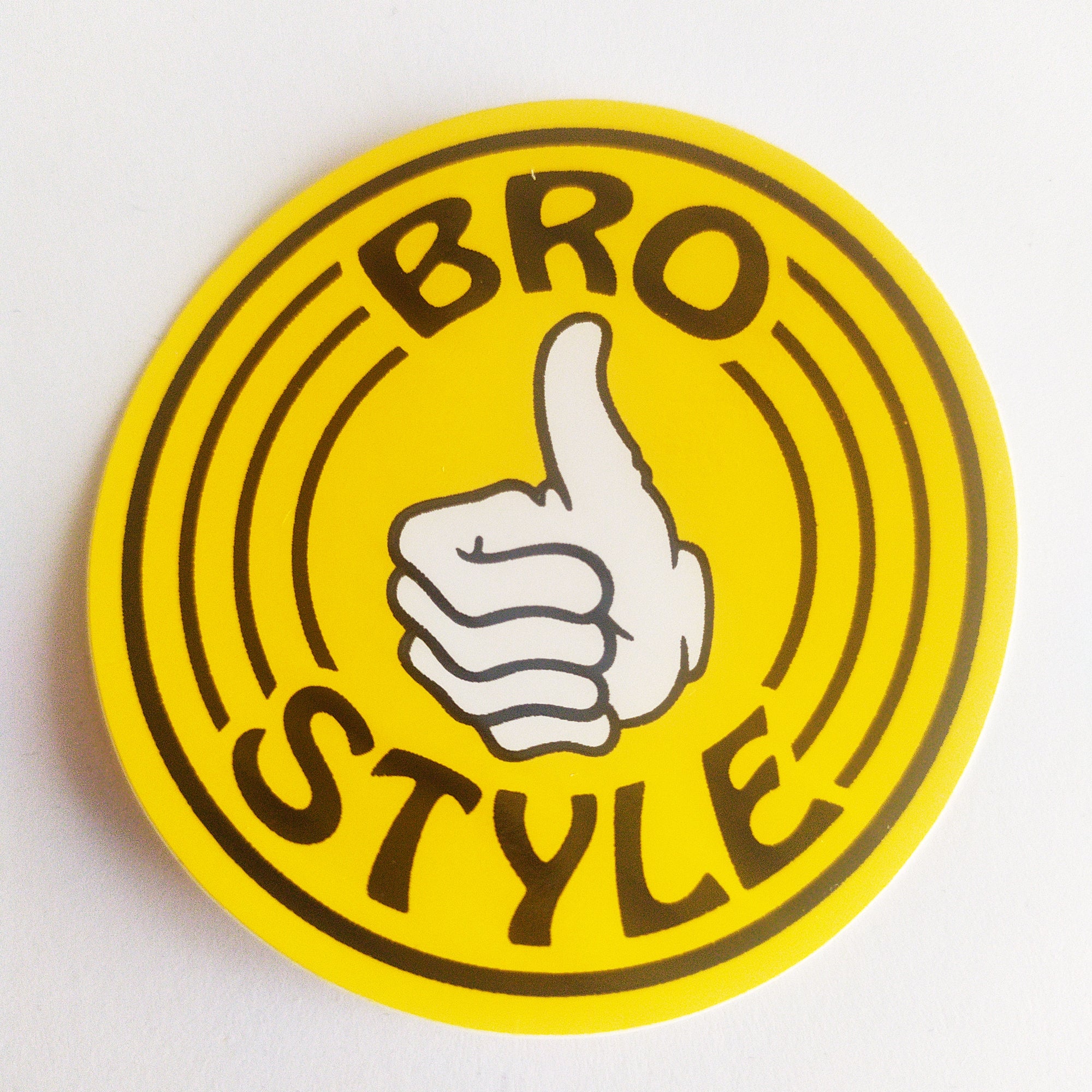 Bro Style Skate Sticker - Yellow