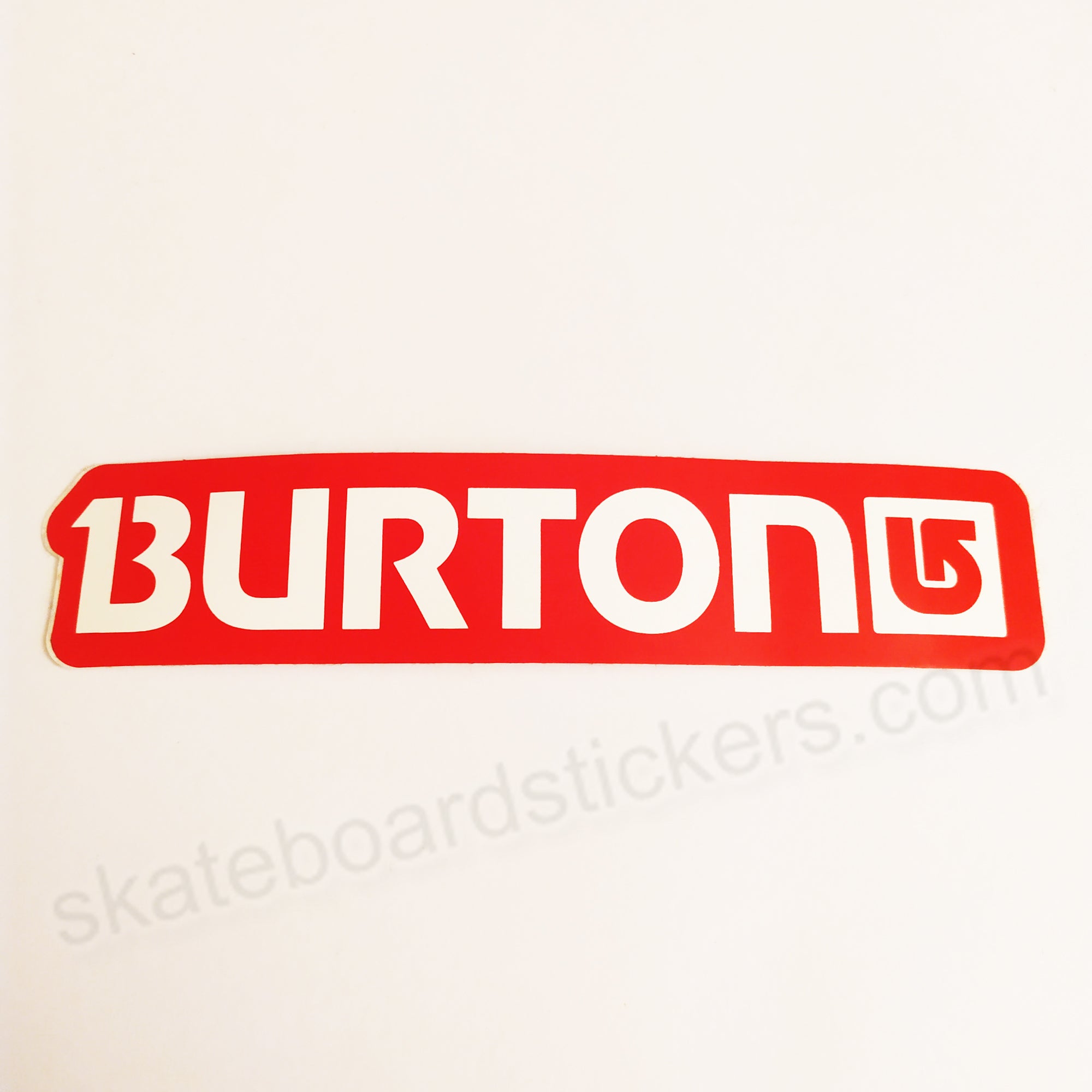 Burton Snowboards Sticker - red and white - SkateboardStickers.com