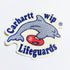Carhartt Work in Progress Skate Sticker - Dolphin Lifeguards - SkateboardStickers.com