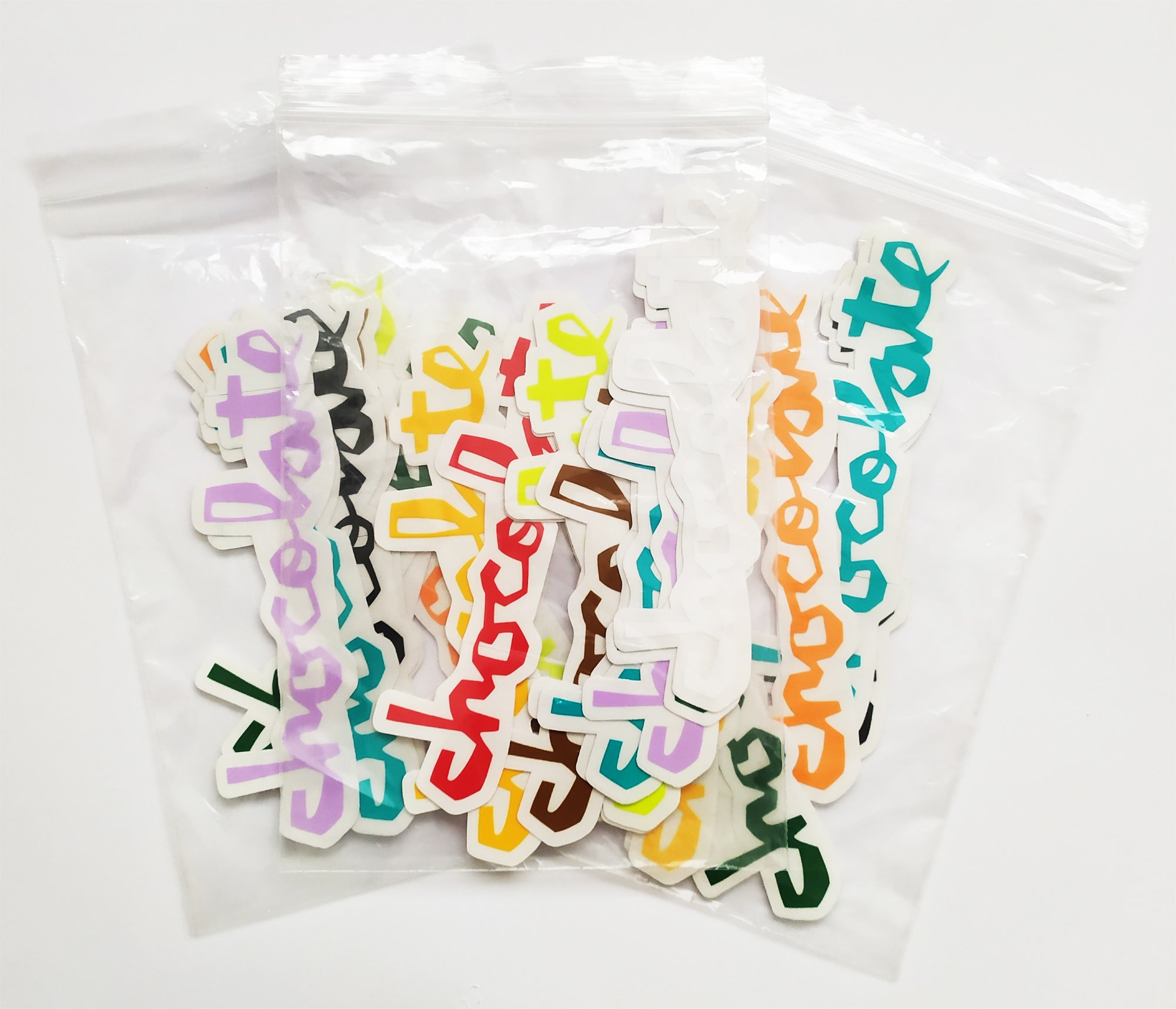 Chocolate Chunk Logo Skate Stickers with various colours 13.5 cm - 10 pack