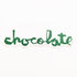 Chocolate Chunk Logo Skateboard Sticker - Dark Green - 8cm across approx - SkateboardStickers.com