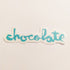 Chocolate Chunk Logo Skateboard Sticker - Aqua - 14 cm across approx. - SkateboardStickers.com