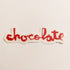 Chocolate Chunk Logo Skateboard Sticker - Red - 14 cm across approx. - SkateboardStickers.com