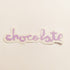 Chocolate Chunk Logo Skateboard Sticker - Lilac - 14 cm across approx. - SkateboardStickers.com