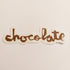 Chocolate Chunk Logo Skateboard Sticker - Brown - 14 cm across approx. - SkateboardStickers.com