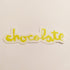 Chocolate Chunk Logo Skateboard Sticker - Lime Green - 14 cm across approx. - SkateboardStickers.com