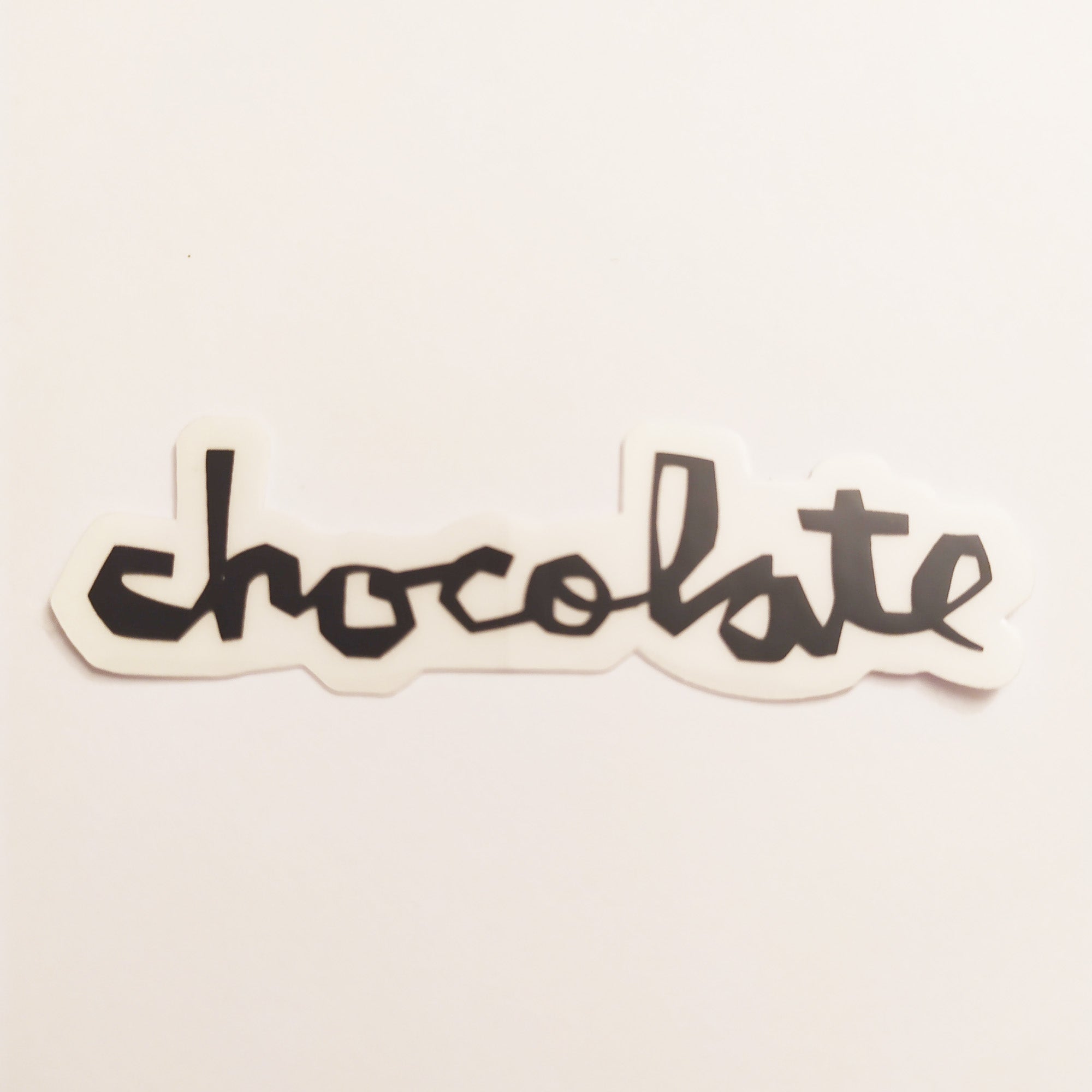 Chocolate Chunk Logo Skateboard Sticker - Black - 14 cm across approx. - SkateboardStickers.com