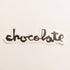Chocolate Chunk Logo Skateboard Sticker - Black - 14 cm across approx. - SkateboardStickers.com
