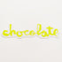 Chocolate Chunk Logo Skateboard Sticker - Lime Green - 8cm across approx - SkateboardStickers.com